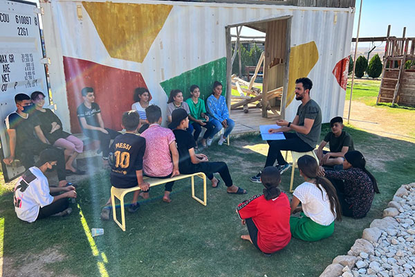 Kinder im Flüchtlingslager Khanke