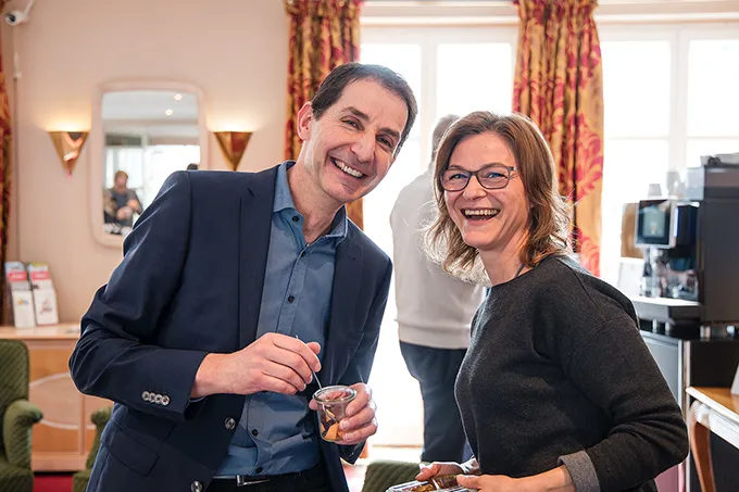 Andreas Sigel mit Gast beim Persönlichkeitstag